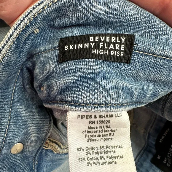 Veronica Beard Beverly High-Rise Skinny Flare Jeans Size 28 Stretch NWOT $348 - Picture 8 of 11